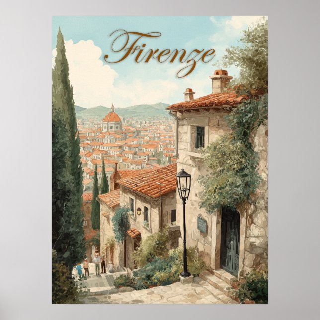 Poster Florence d'inspiration vintage (Devant)