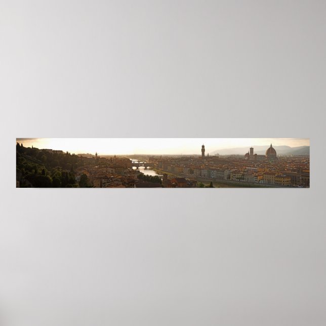 Poster Florence Italie au coucher du soleil (Devant)