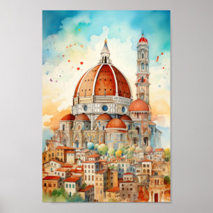 Poster Florence Italie Lieu de voyage célèbre