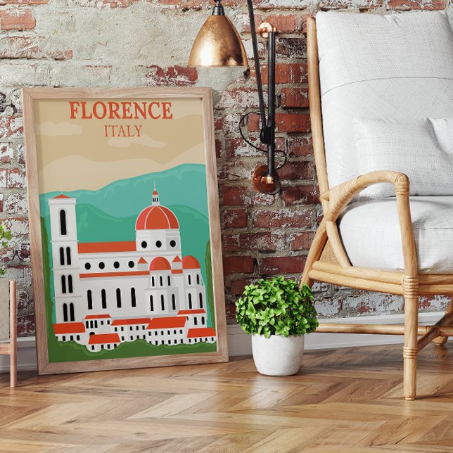 Poster Florence, Italie Vintage voyage rétro (Créateur téléchargé)