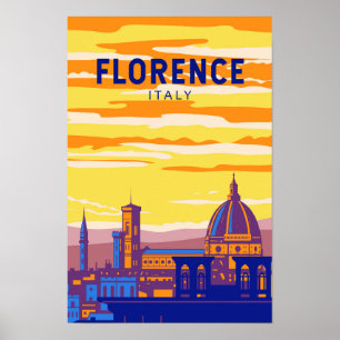 Poster Florence Italie Voyage Art Vintage