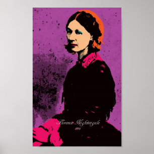 Poster Florence Nightingale avec l'art de bruit