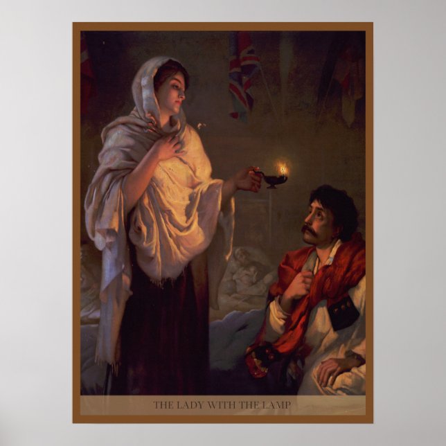 Poster Florence Nightingale Lady avec Lampe (Devant)