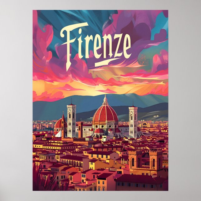 Poster Florence Sunset (Devant)
