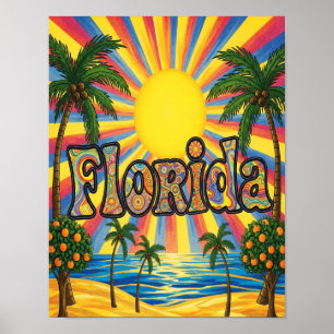 Poster Floride des années 60