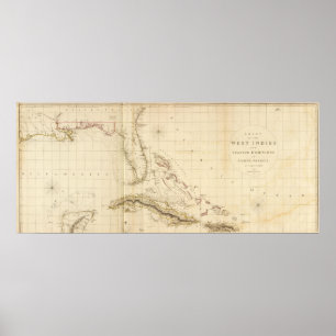 Poster Floride et Antilles