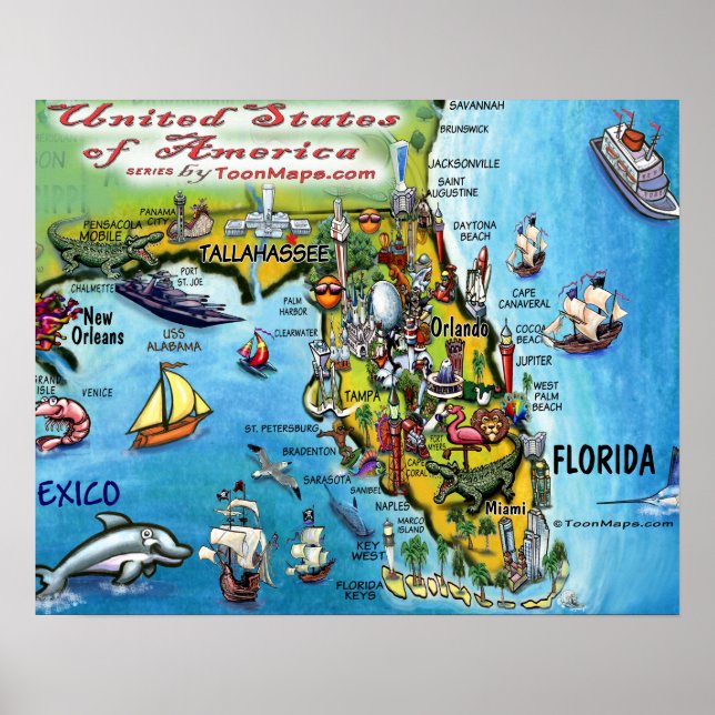Poster Floride USA (Devant)