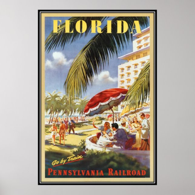 Poster Floride vintage, USA - (Devant)