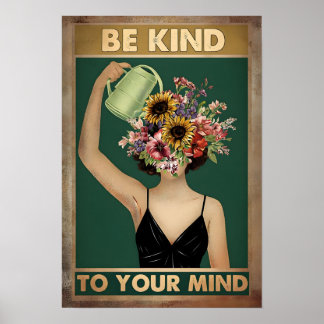 Poster "Floroming Mind Art - Floral Mental Wellness