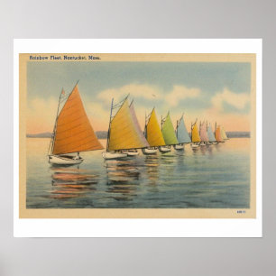 Poster Flotte 2 d'arc-en-ciel de Nantucket