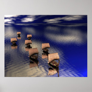 Poster Flotte de Viking