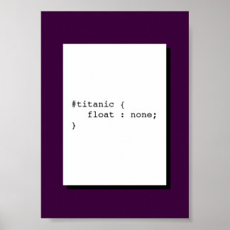 Poster Flotte Titanic Aucun Drôle CSS