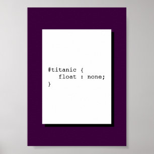 Poster Flotteur titanique aucun CSS drôle