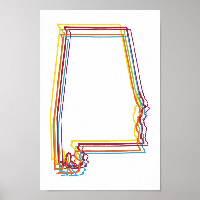 Poster flou de fierté de l'alabama (Devant)