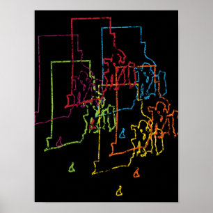 Poster flou de fierté de l'île rhode