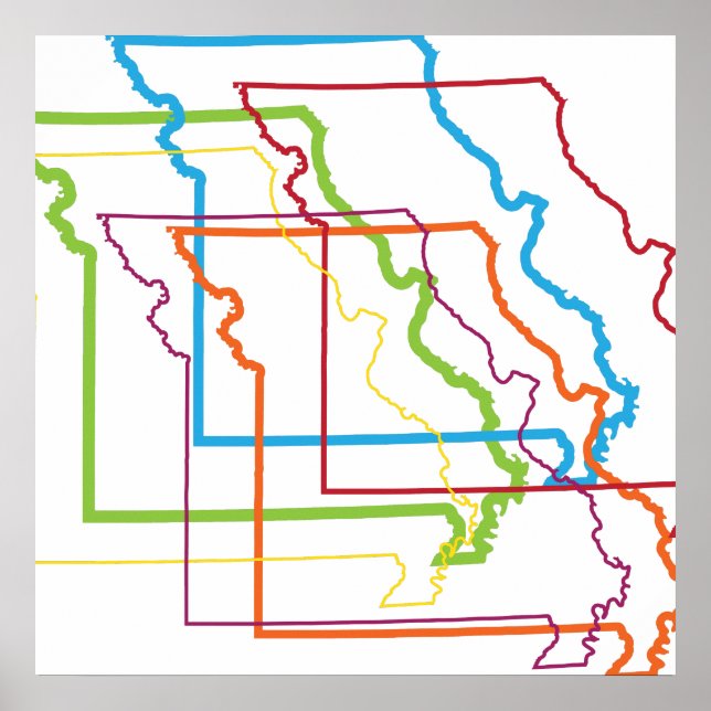 Poster flou de fierté missouri (Devant)