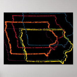 Poster flou de la fierté de l'iowa