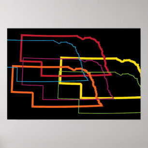 Poster flou de la fierté du nebraska