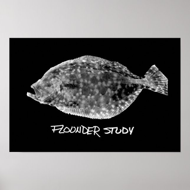 Poster Flounder Study print "TRÈS POPULAIRE" (Devant)