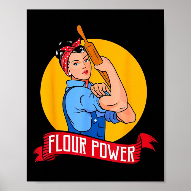 Poster Flour Wer - Funny Baking &amp; Pastry Baker - Baki (Devant)