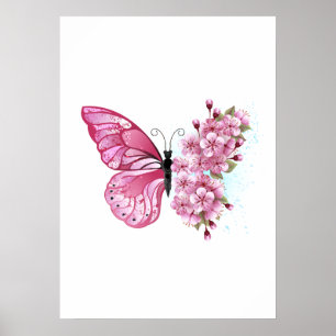 Poster Flower Butterfly