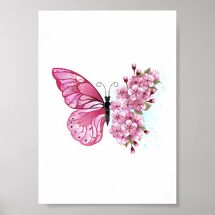 Poster Flower Butterfly