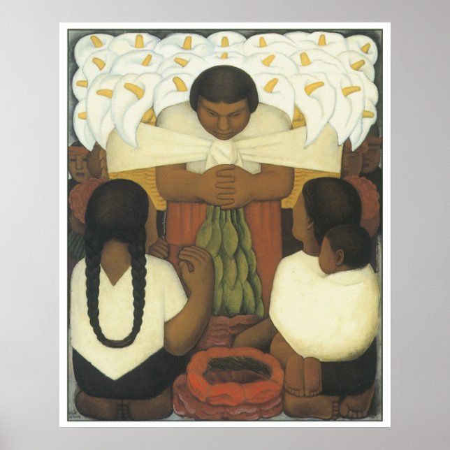 Poster Flower Day, Diego Rivera (Devant)