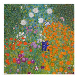 Poster Flower Garden by Gustav Klimt