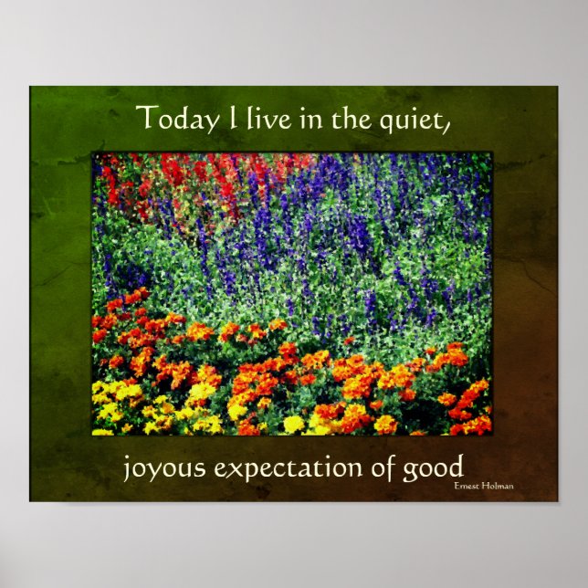Poster Flower Garden Goodness Citation inspirante (Devant)