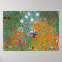 flower+garden+klimt+gustav+cotage