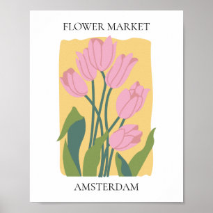 Poster Flower Market Editable Amsterdam