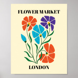 Poster Flower Market Editable Londres
