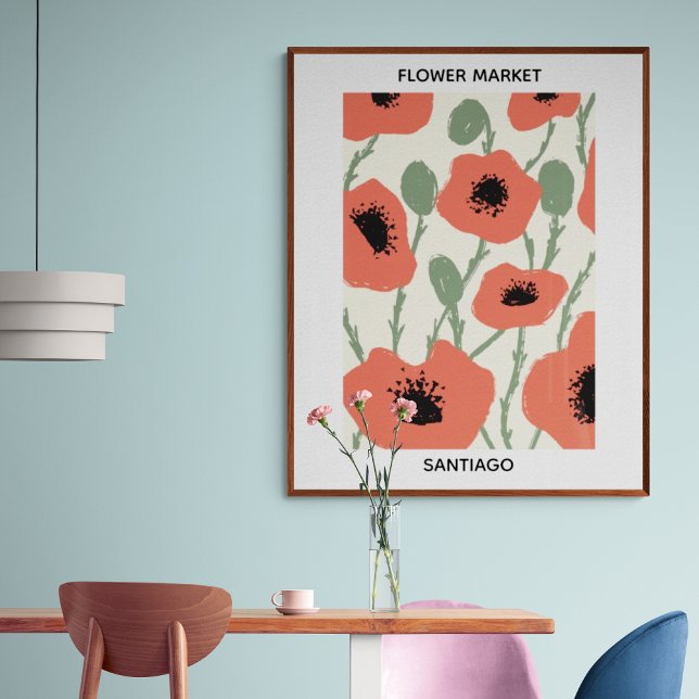 Poster Flower Market Editable Santiago (Créateur téléchargé)
