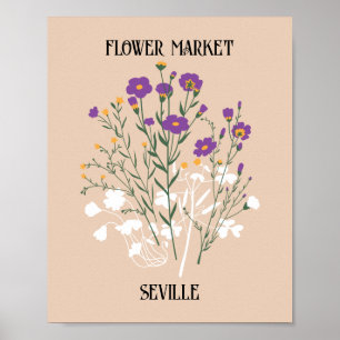 Poster Flower Market Editable Seville