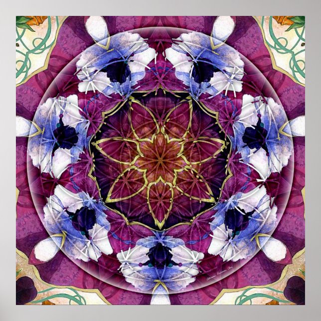 Poster Flower of Life Mandala 8 (Devant)