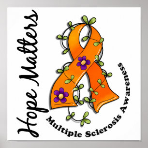 Poster Flower Ribbon 4 Hope Matters Multiple Sclerosis