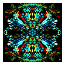 Flower X v2.1 - coloré motif pareidolia