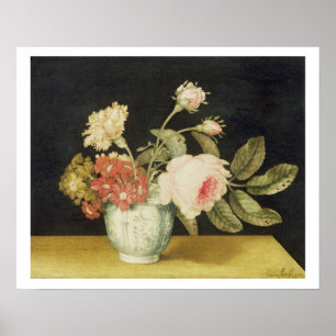 Poster Flowers in a Delft Jar