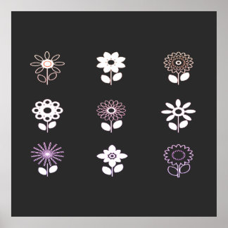 Poster Flowers, Nature, Flower Icons