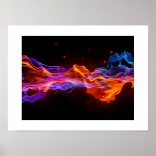 Poster-Flowing Flames Poster