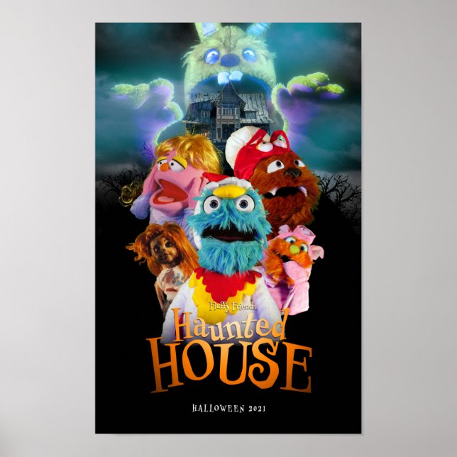 Poster Fluffy Friends : Maison hantée (Devant)