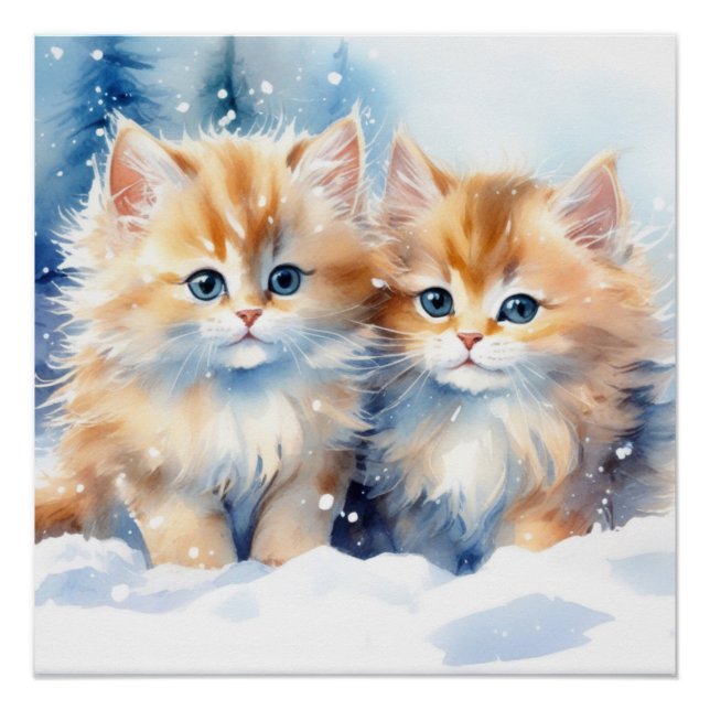 Poster Fluffy Kittens (Devant)