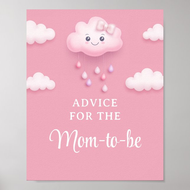 Poster Fluffy white cloud neuf Conseils pour la maman à ê (Devant)