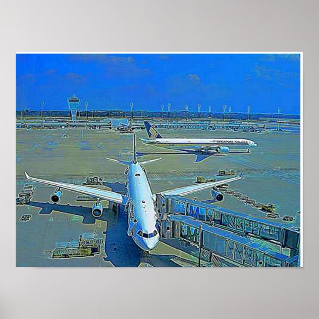 Poster Flugzeug (Devant)