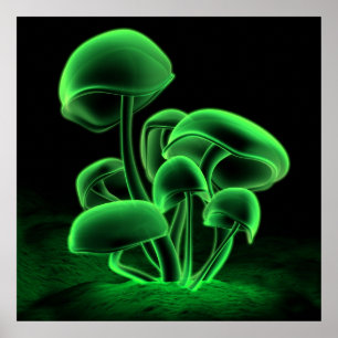 Poster Fluorescence verte (Carré)