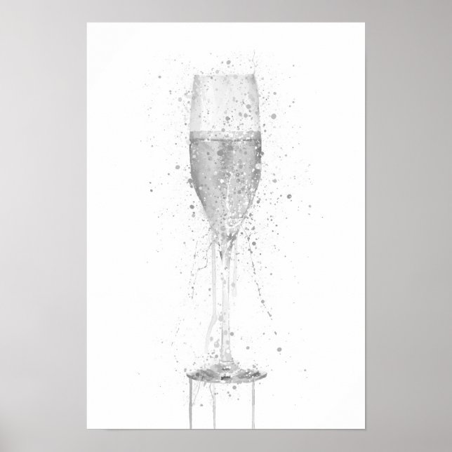 Poster Flûte à Champagne (Devant)