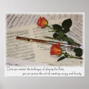 Poster Flûte - Art de l'énergie et de la beauté