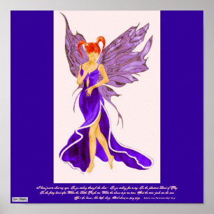 Poster Flutterby Fae (Damson)