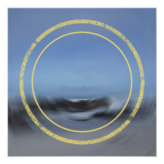 Poster Flux de marée Abstrait Paysage marin contemporain