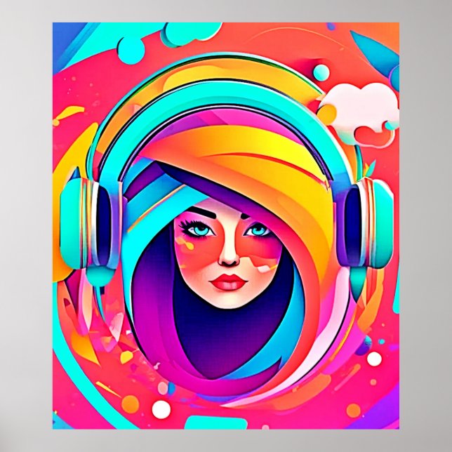 Poster Flux de musique dynamique (Devant)